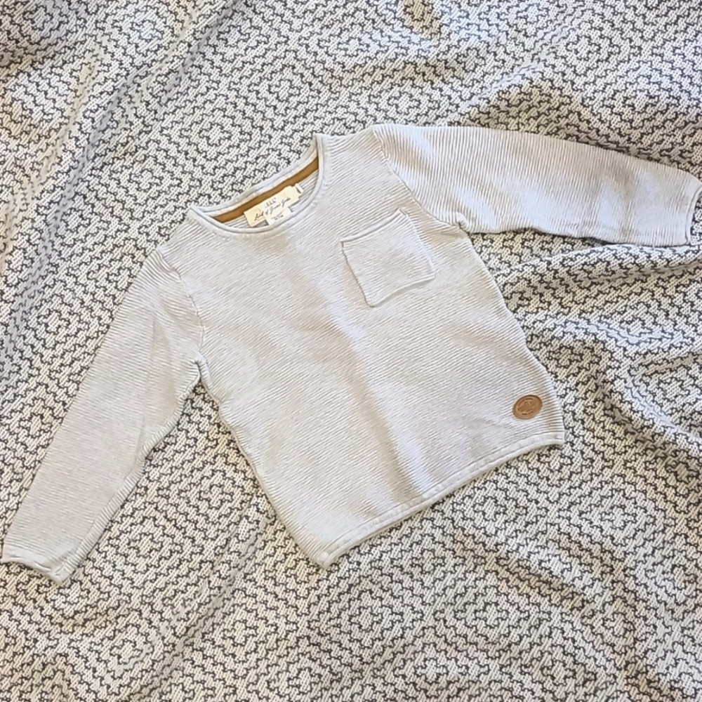L.O.G.G. by H&M Grey Knit Crew Neck Sweater Size 4